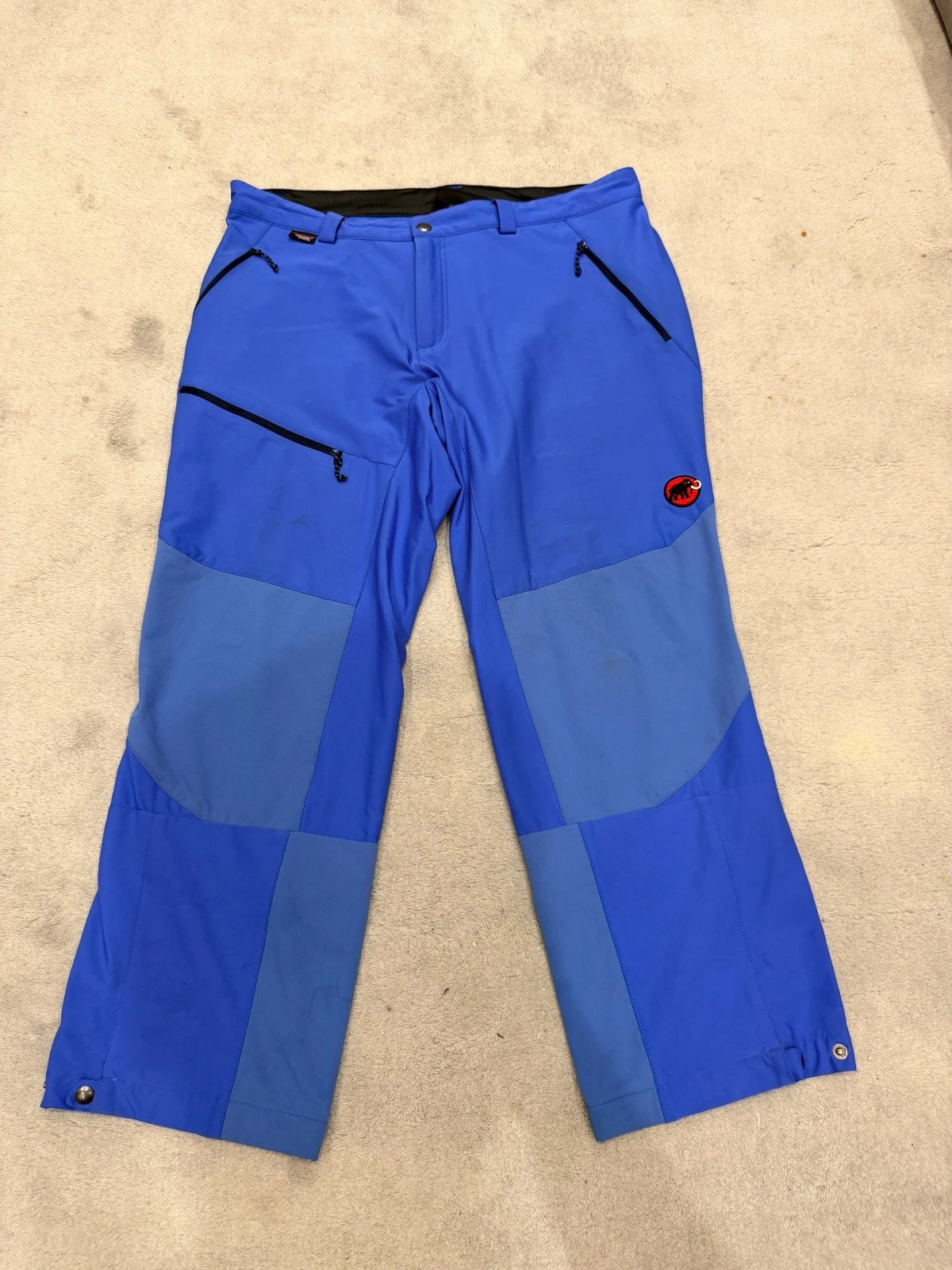 Mammut Men’s Courmayeur Advanced Softshell Trousers Blue Size XL EU 54 (US 38)