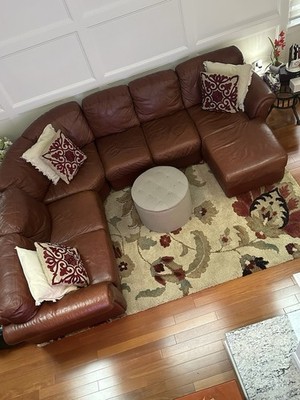 Italian Leather 4pc Sectional Sofa Set