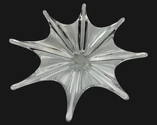 Baccarat 14" Crystal Starfish Bowl – Signed French Art Glass Centerpiece – Moder