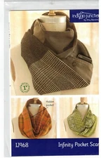 Indygo Junction IJ968 Infinity Pocket Scarf Sewing Pattern - NEW!
