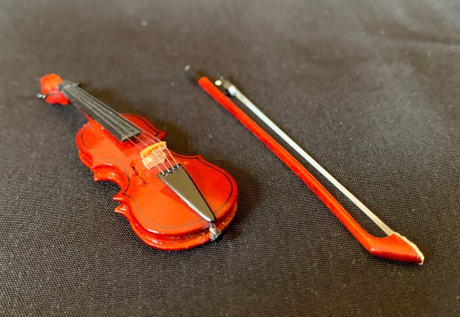 Vintage Dollhouse Miniature Violin and Bow, Artisan Made 112 eBay