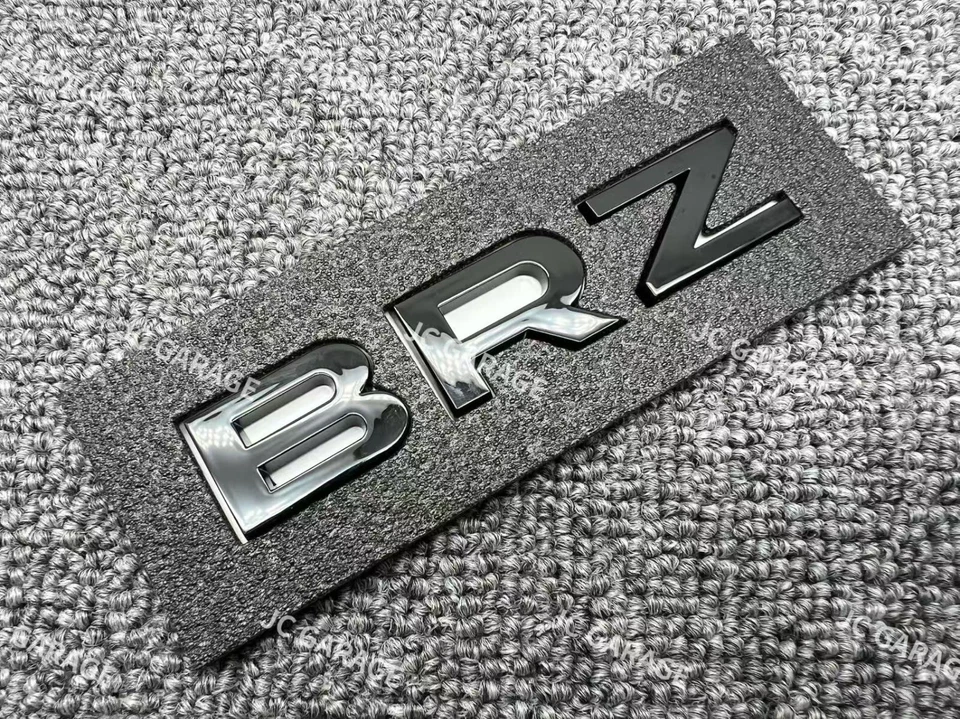 OEM QUALITY BRZ GLOSS BLACK REPLACEMENT REAR TRUNK EMBLEM BADGE - Image 3 of 4