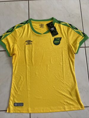 UMBRO JAMAICA HOME FOOTBALL FEDERATION JERSEY MWT SIZE L WOMENS 