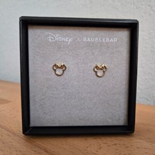 Disney X Bauble Bar Minnie Mouse Gold Tone Stud Earrings BRAND NEW