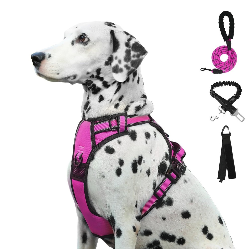 Dog Harness | No Pull Dog Harness | Reflective Oxford | Padded Handle | 4 Adj...