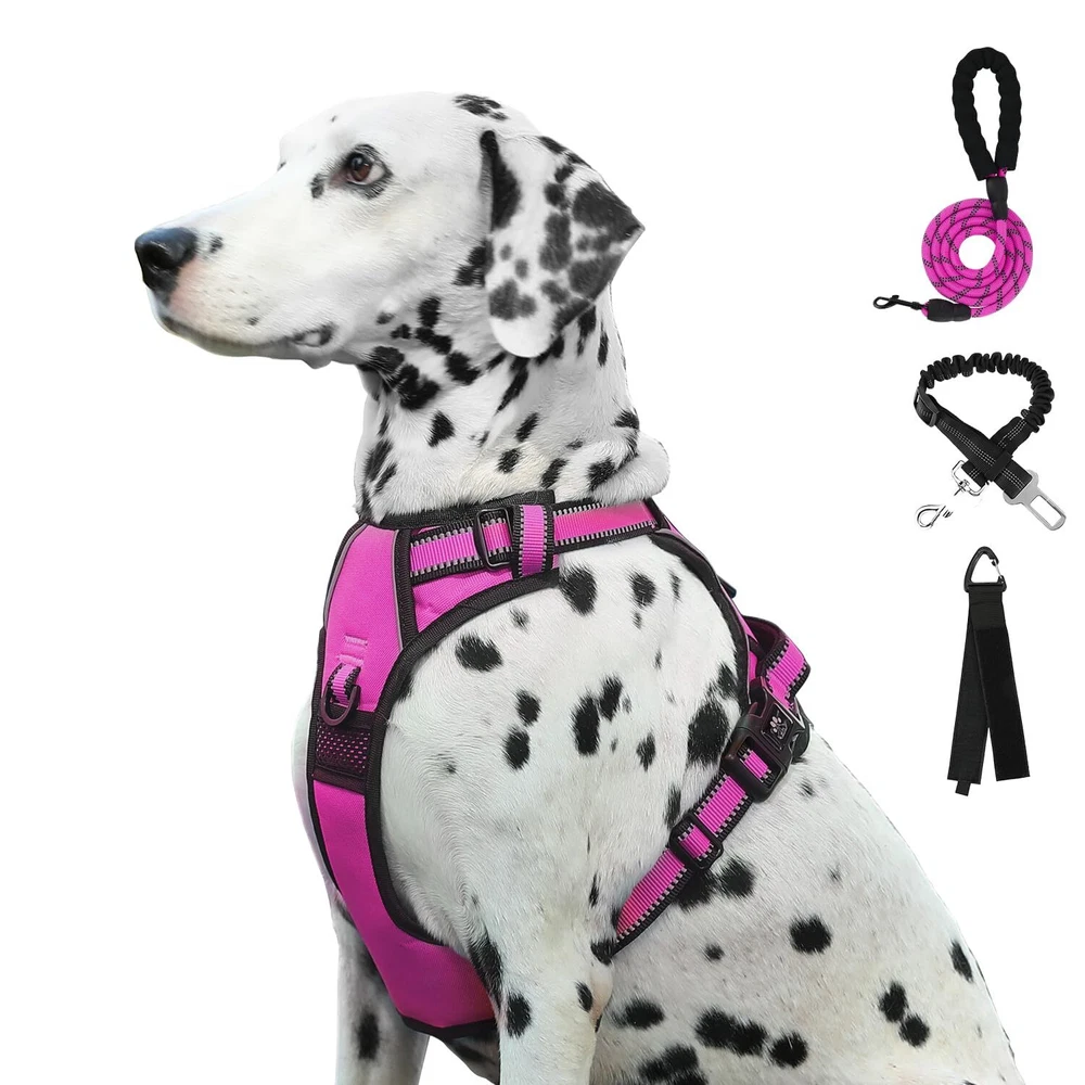 Dog Harness | No Pull Dog Harness | Reflective Oxford | Padded Handle | 4 Adj...