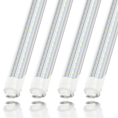 R17D HO 72W T8 LED Tube Light Bulb LED Shop Lights 8FT 8640LM 6500K V-shaped US