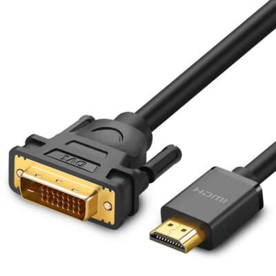 Ugreen Kabeladapter DVI-Adapter 24 + 1 Pin (männlich) - HDMI (männlich) FHD 60Hz
