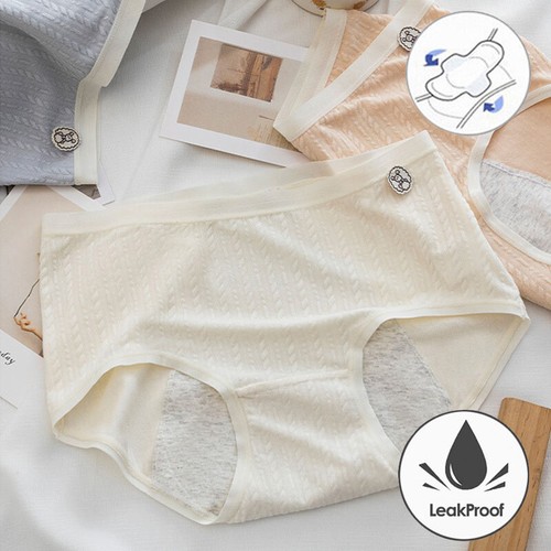 Menstrual Period Underwear Womens Leak Proof Cotton Panties Mid Waist Briefs - Picture 13 of 22