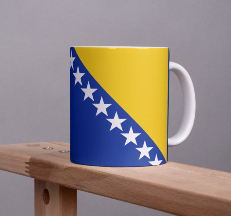 Tazza da caffè Bosnia-Erzegovina bandiera pentola da caffè tazza caffè ufficio