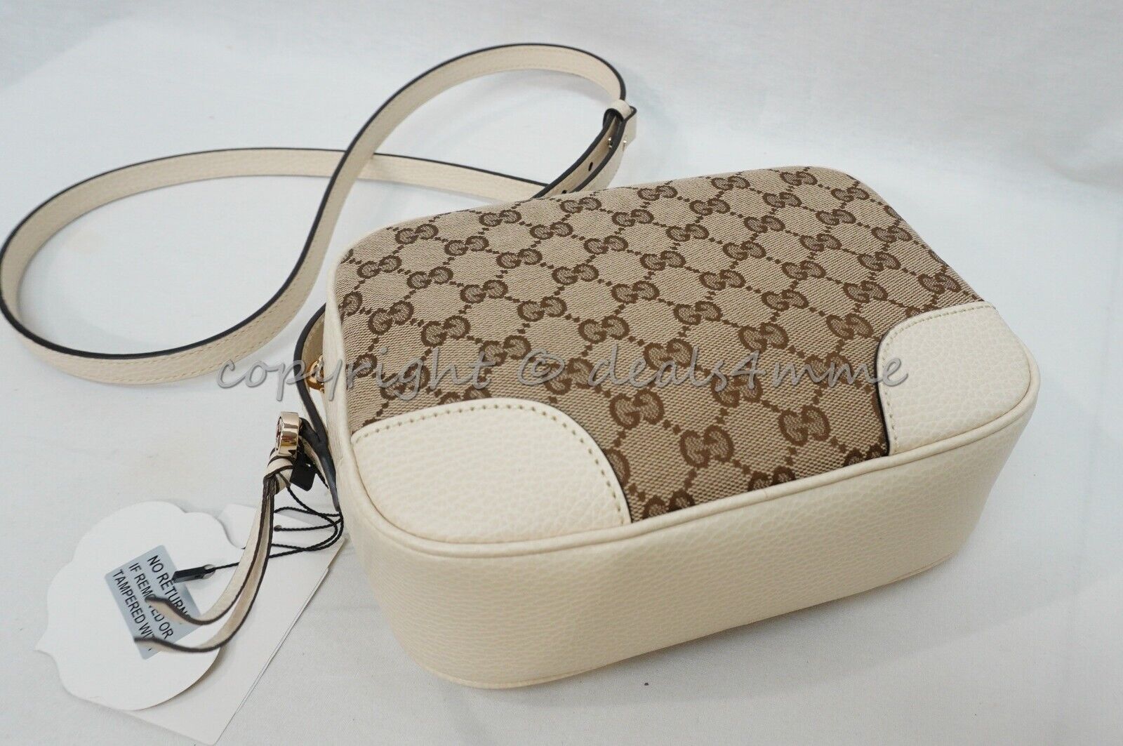 Gucci Brown/Beige GG Canvas and Leather Bree Crossbody Bag Gucci