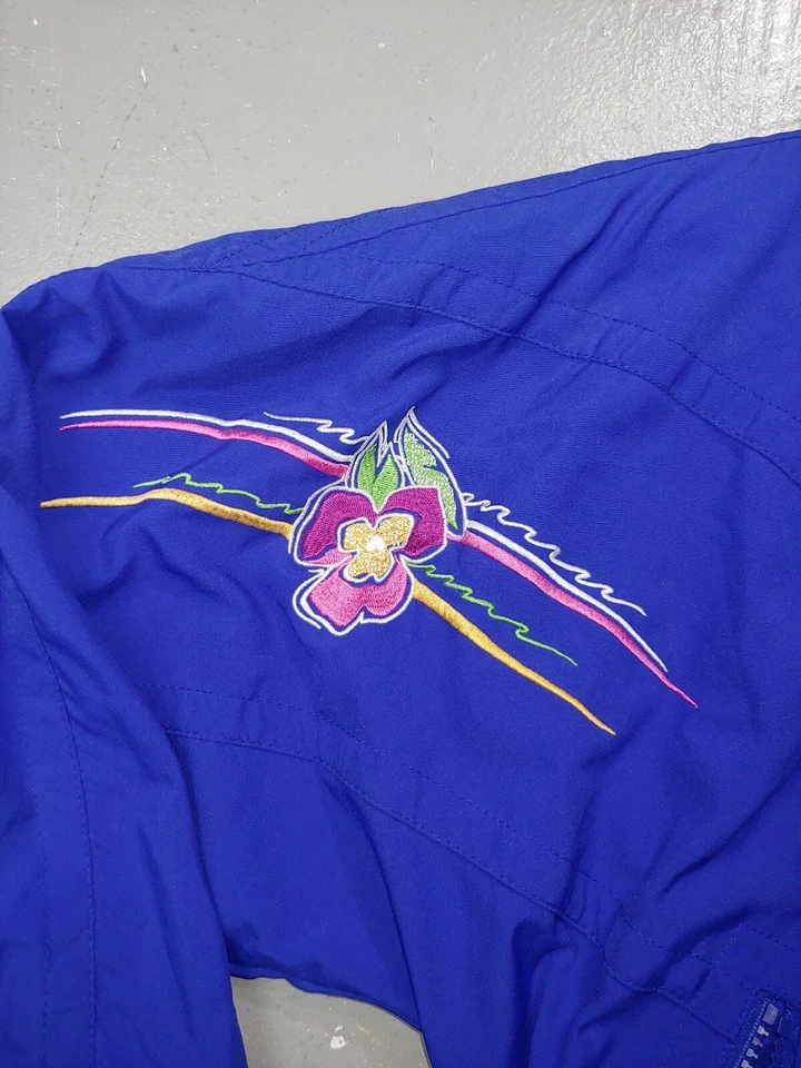 Chaqueta Kaelin Cortavientos Ligera Cremallera Mujer XS Flor Bailarina esquí nieve concha De Colección Foto 3 de 4