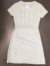 Justice Girl's Sweater Dress with metallic stitching sequin trim Size 10
