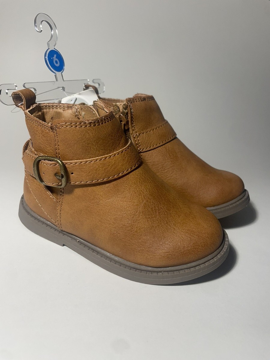 Carters Brown leather boots girls size toddler