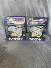 Lot Of (2) Brother Iron On Transfer Paper 8 Sheets 8 1/2” X 11”