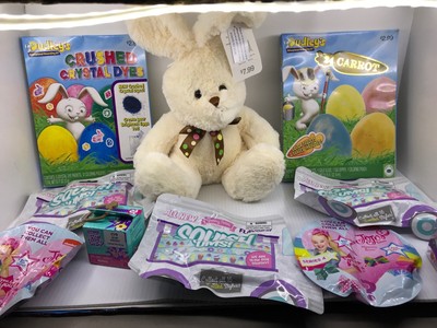 Easter 10 Pieces Lot Plush Bunny 2 Egg Dye Boxes + 6 More Pieces