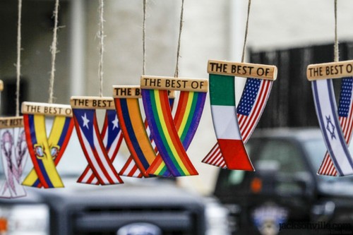 Rear view mirror car flags Costa Rica and USA unity flagz for inside the car - Picture 6 of 8