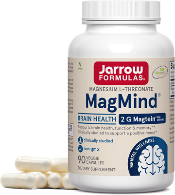 Magnesium L-Threonate, Magmind Brain Supplements for Memory Support, 90 Veggi...