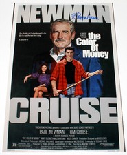ROBERT TANENBAUM POSTER ARTIST SIGNED 'THE COLOR OF MONEY' 12x18 MOVIE w/COA
