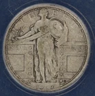 1917-D Standing Liberty Quarter 25c ANANCS - VF30 Type 1 Variety 1