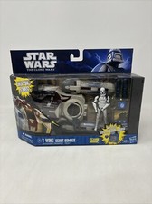Hasbro 2011 Star Wars Clone Wars Y-Wing Scout Bomber W  Clone Trooper Rare VHTF
