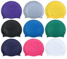 CHEX Silicone Plain Unisex Kids Adults 8 Years Swimming Swim Hat Cap Unbranded