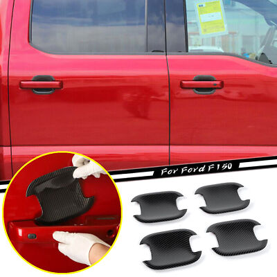 Passt für 2021-23 Ford F-150 Carbon Faser Türgriff Schüssel Abdeckung Trim Dekor