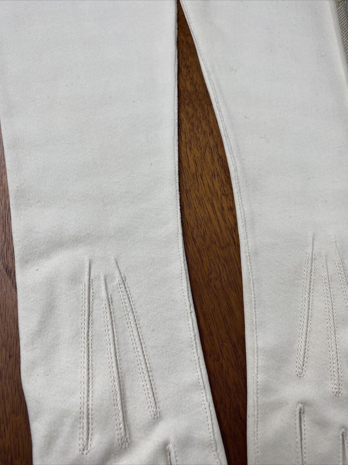 Vintage Womens Crescendoe Long White Gloves 6.5 A… - image 3