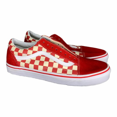 checkered red and white vans