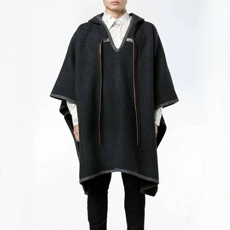 Hooded poncho mens sale