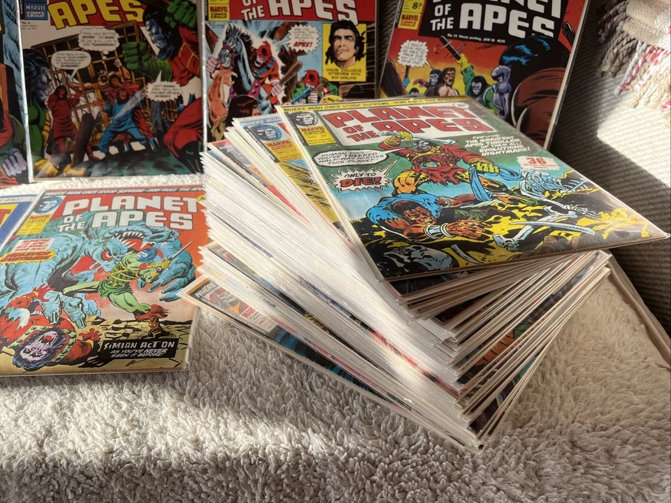 Marvel Comics Planet Of The Apes Mixed Job Lot Of 56 Vintage Comics 1975/76 - Image 2 of 4