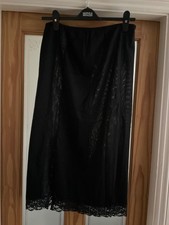 Women s StMichael From M S Long Underskirt Waist Slip - Black - UK Size 8-10