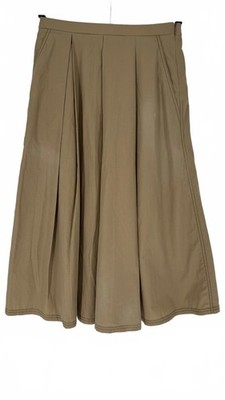 Weekend by Max Mara beige A-Linien-Faltenrock mit Taschen