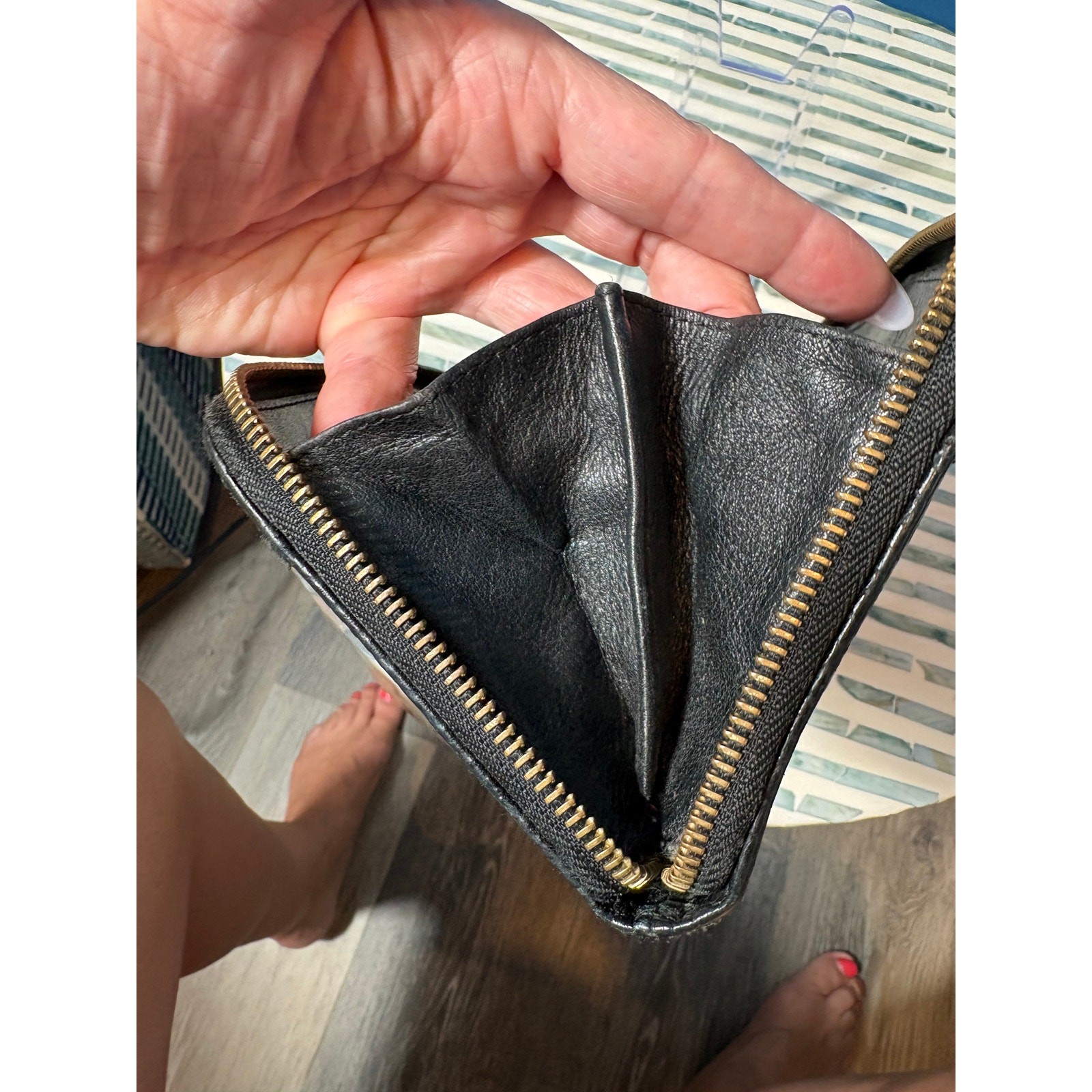 Vintage See by Chloé Python Embossed Continental Wallet — image 6