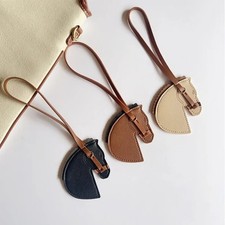 PU Leather Horsehead Keychain   Pony Bag Charm Pendant for Women  s Backpack