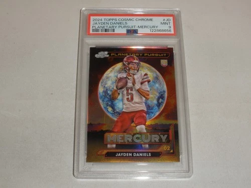 2024 Topps Cosmic Chrome Planetary Pursuit Mercury #JD Jayden Daniels RC PSA 9