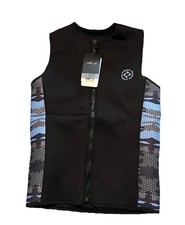 Dive Sail Vest 3mm Neoprene Front Zip Black Blue Camo L Surf Snorkel Swim