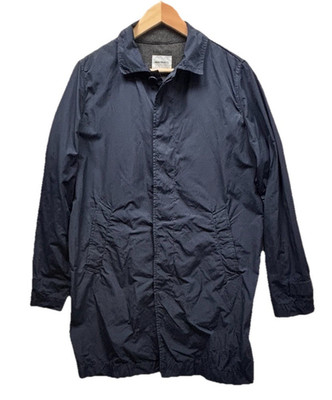 Norse Projects Thor leichte Baumwolljacke Herren Medium marineblau Ripstop Mac Trenchcoat