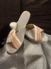 Vintage Love Mates Wedge Sandals Pastel Striped-Size 8