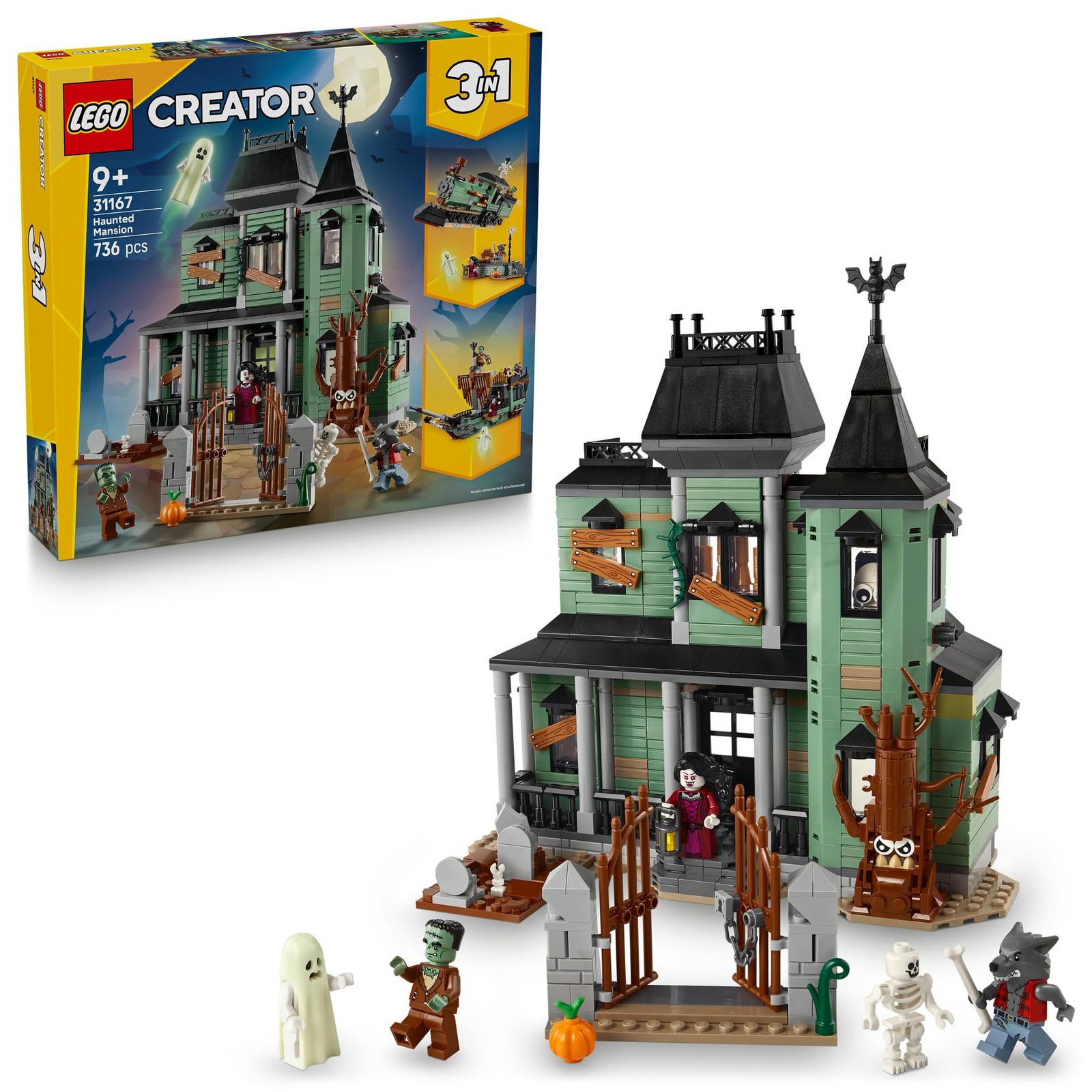 LEGO 31167 Creator 3in1 Haunted Mansion - Transforms into a Ghost Ship or a T...