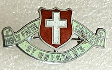 Heiliger Glaube Kloster, St. Wolstan's - katholisch religiös Emaille Abzeichen - Co Kildare