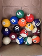 Vintage Billiard Pool Ball Set Complete 16 Ball Set