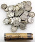 1930-1937 Buffalo Nickel Roll of 40 coins VG to XF Nice Luster #JF24