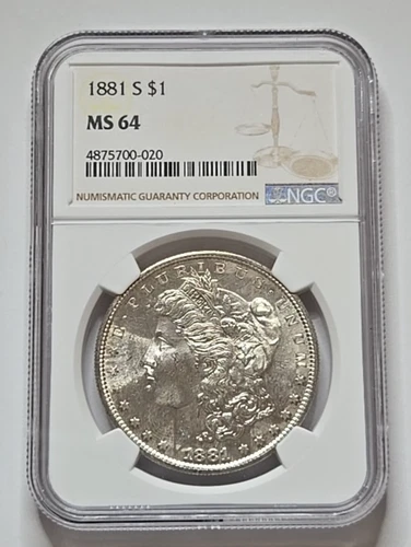 1881-S $1 Morgan Silver Dollar NGC MS64