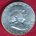 1963 FRANKLIN SILVER HALF DOLLAR **CHOICE BRILLIANT UNCIRCULATED** FREE SHIP!!