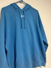 Under Armour Men's Rival Fleece Hoodie in Ether Blue