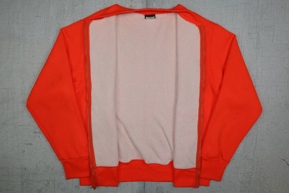 Винтажная мужская толстовка с капюшоном на молнии Camber США L оранжевая куртка с подкладкой - Изображение 4 из 4