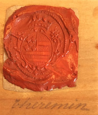 CACHET DE CIRE - FAMILLE de THEREMIN - HÉRALDIQUE - ARMOIRIES XIX°