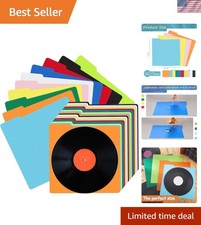 Coloful 60 Pcs Vinyl Record Dividers - 13 x 13 Inches Durable Organizers for LPs
