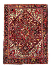 Hand Knotted Red Heriz Wool Geometric Tribal Oriental Rug Carpet 8x11
